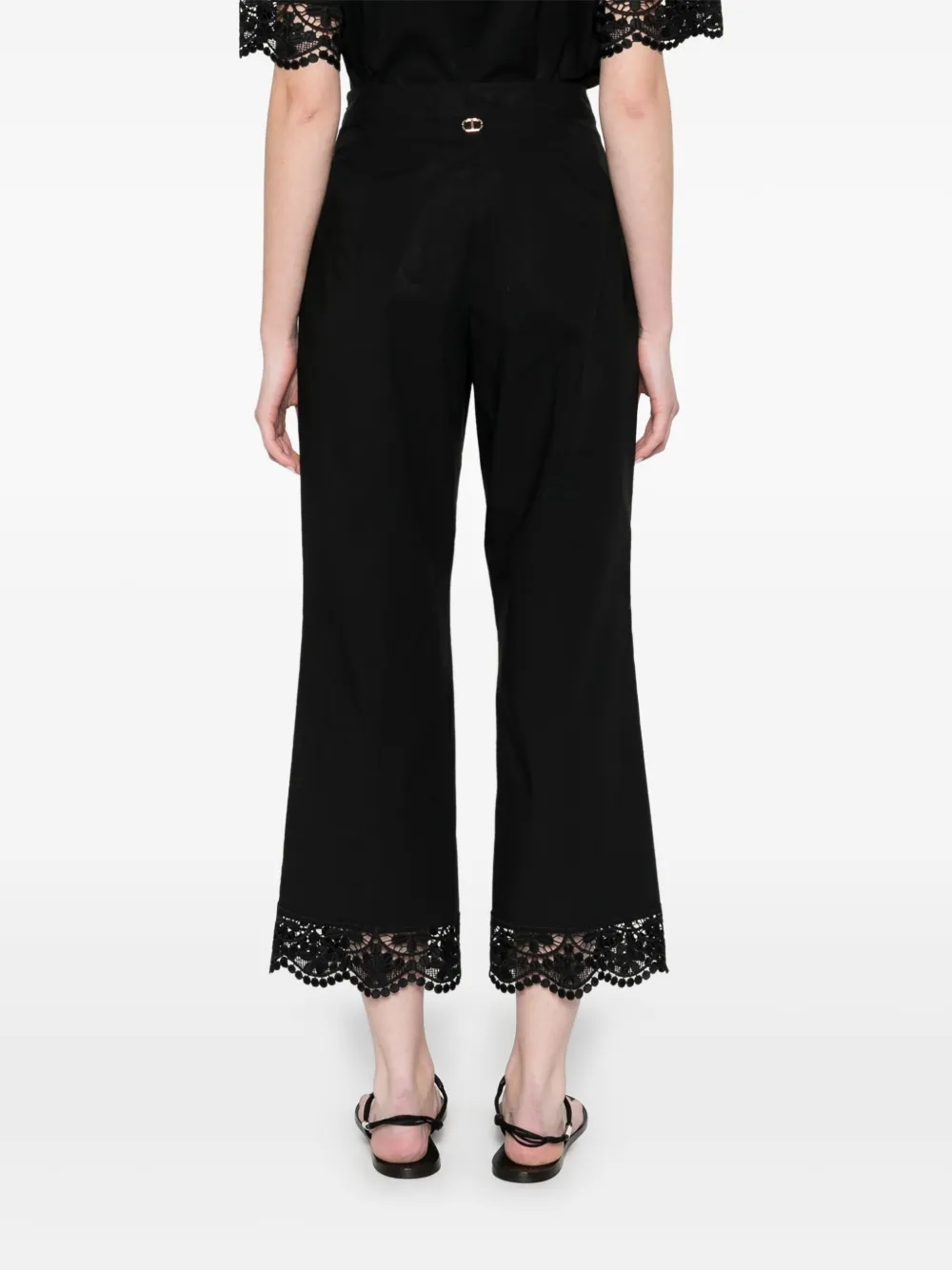 TWINSET LACE-TRIM TROUSERS