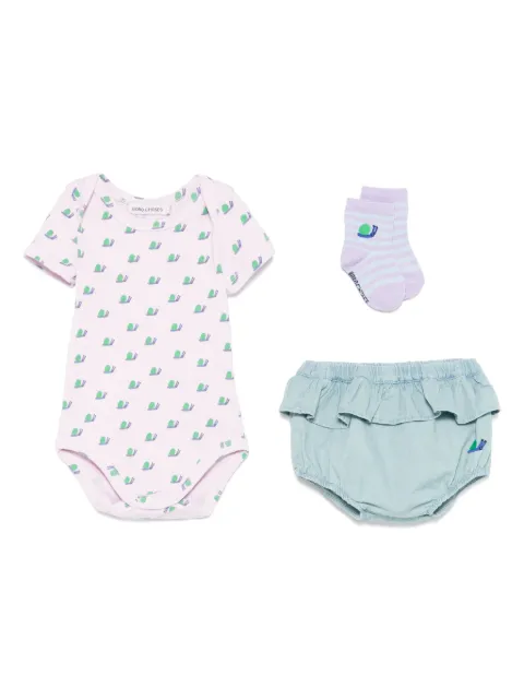 Bobo Choses Funny Snail bodysuit set (set of three)