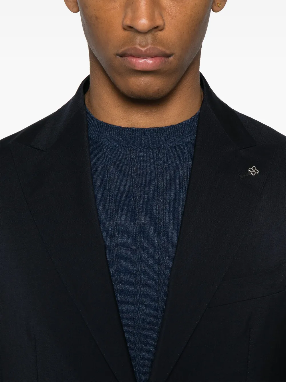 Tagliatore Pak met broche detail Blauw