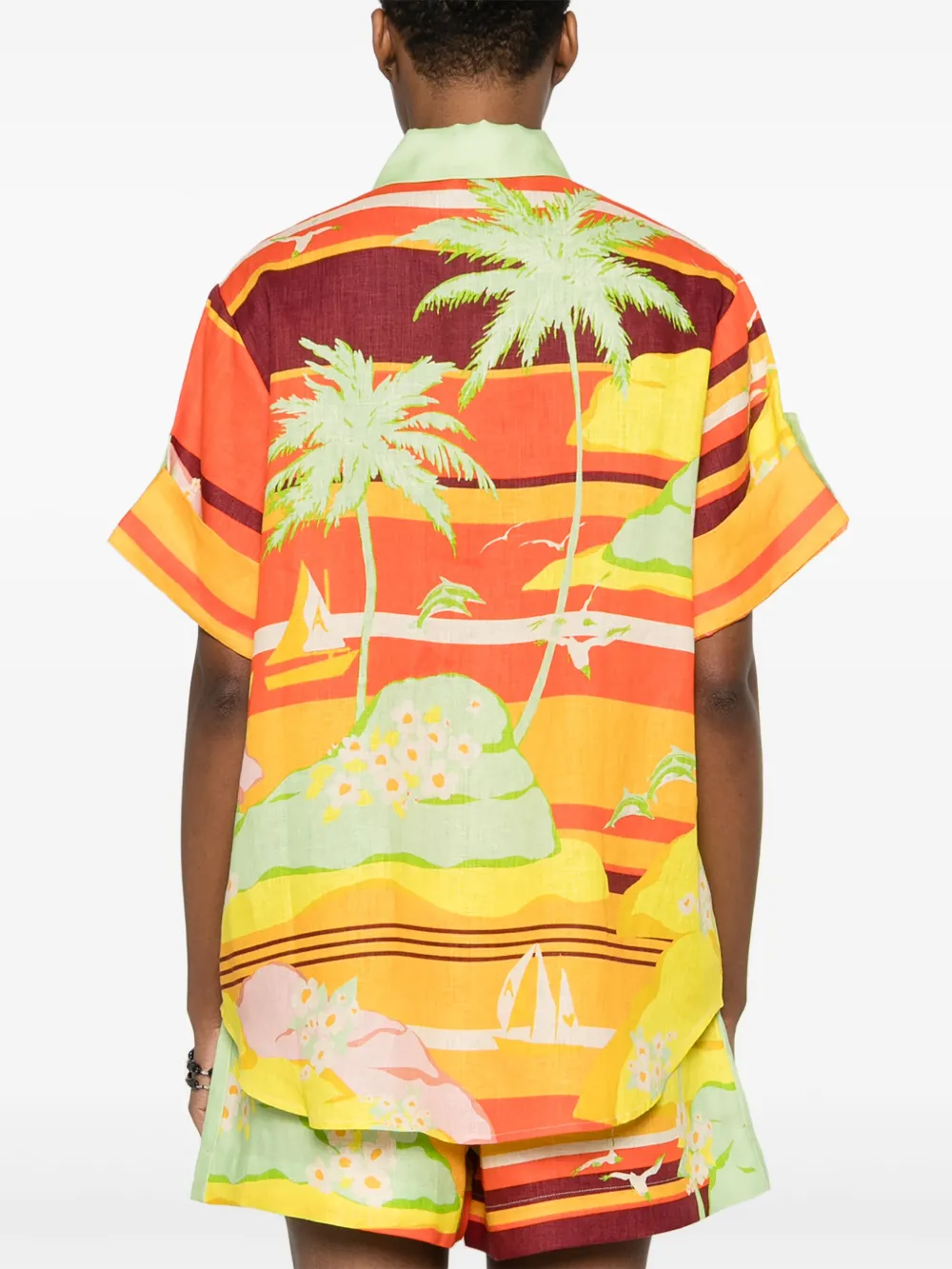 ALEMAIS Palm Island blouse Groen