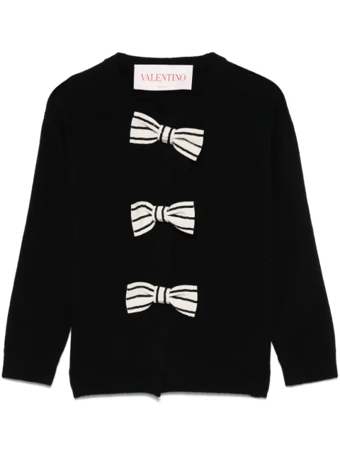 Valentino Garavani embroidered-bow cardigan 