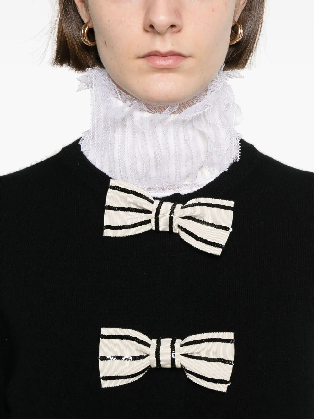 Valentino Garavani Vest met geborduurde strik Zwart