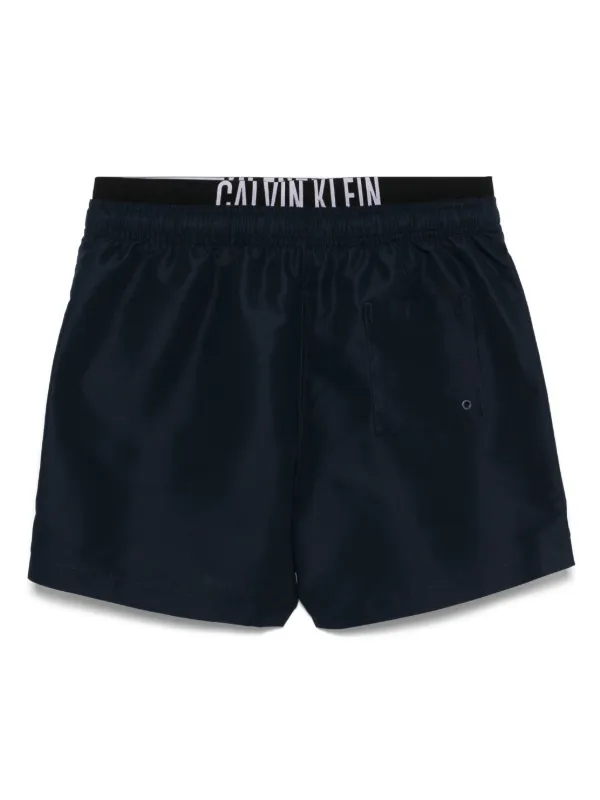 Calvin Klein double-waistband Swim Shorts Blue FARFETCH FI