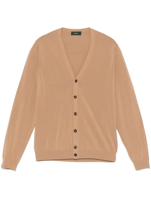 Zanone fine-ribbed cardigan