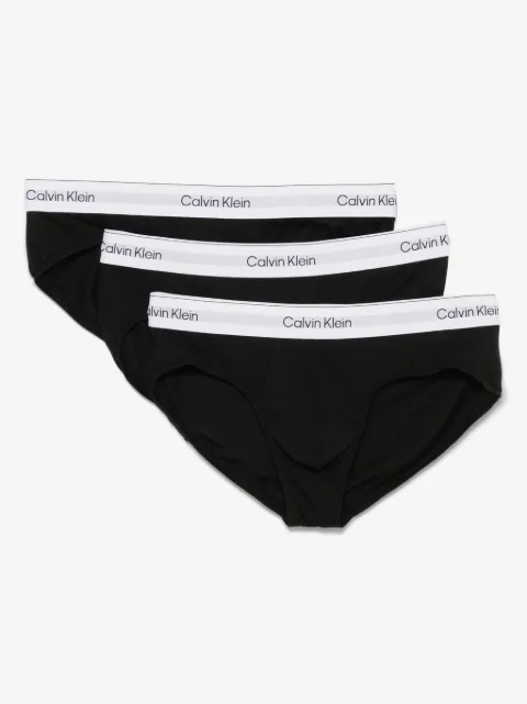 Calvin Klein Underwear Kit 3 cuecas com logo no cós
