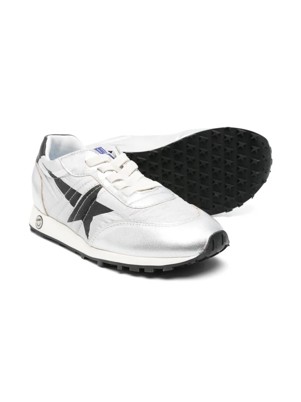 Golden Goose Kids Running Marathon sneakers Silver