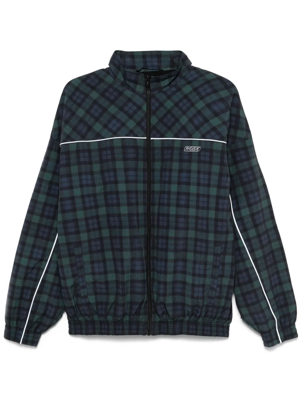 tartan-check track jacket