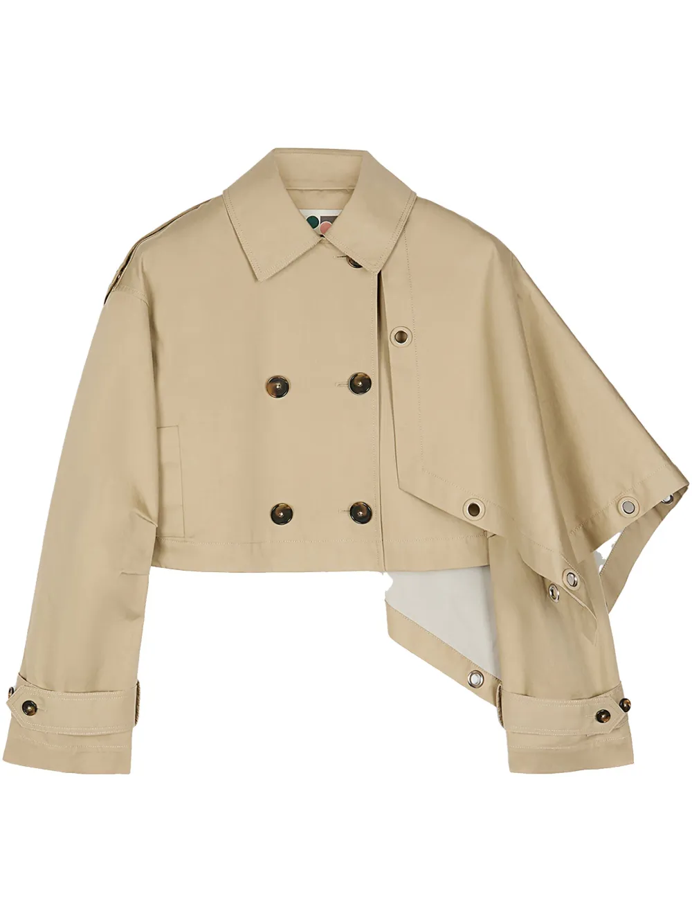 Ports 1961 Asymmetrisch trenchcoat Beige