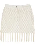 Ports 1961 Weaving-Inspired skirt - White