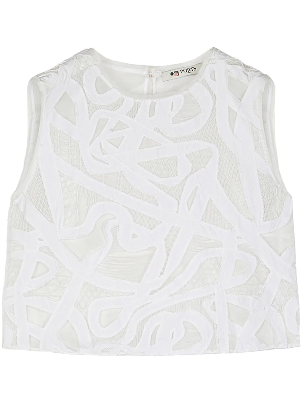 lace-detailing top