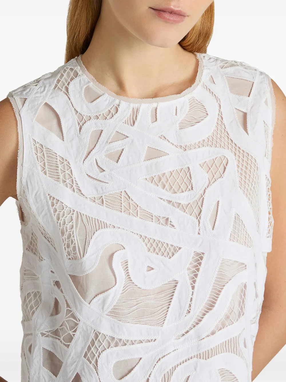 Ports 1961 Top met kant Wit