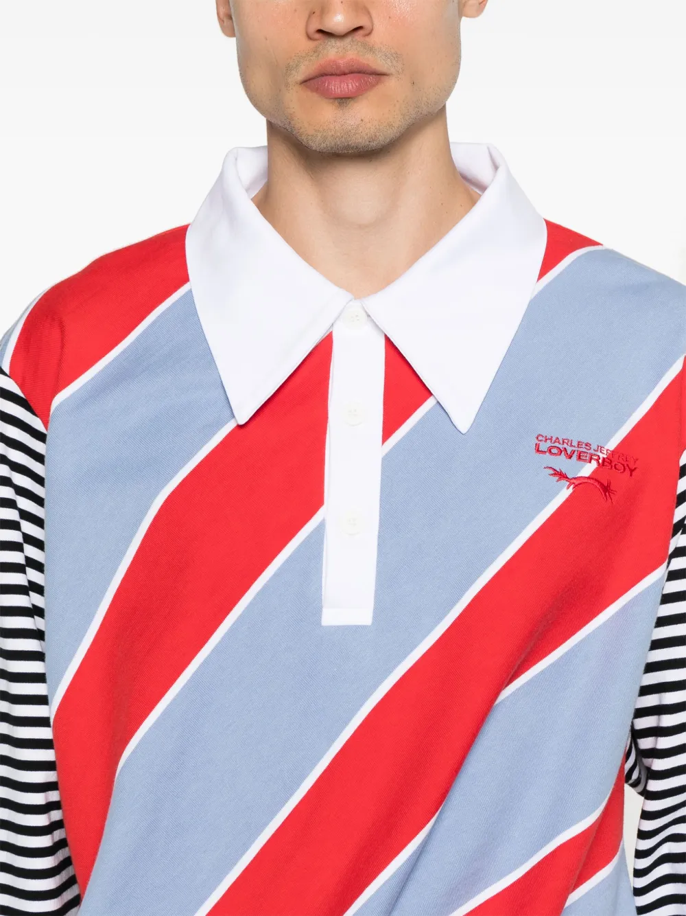 Charles Jeffrey Loverboy Topsy Turvy ポロシャツ | レッド Charles Jeffrey Loverboy Topsy Turvy ポロシャツ | レッド