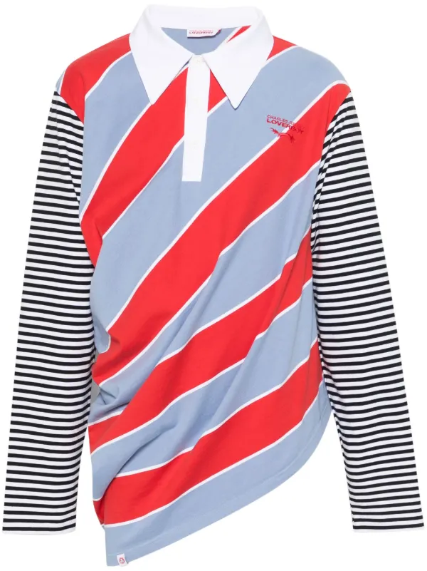 Charles Jeffrey Loverboy Topsy Turvy Polo Shirt | Red | FARFETCH ID