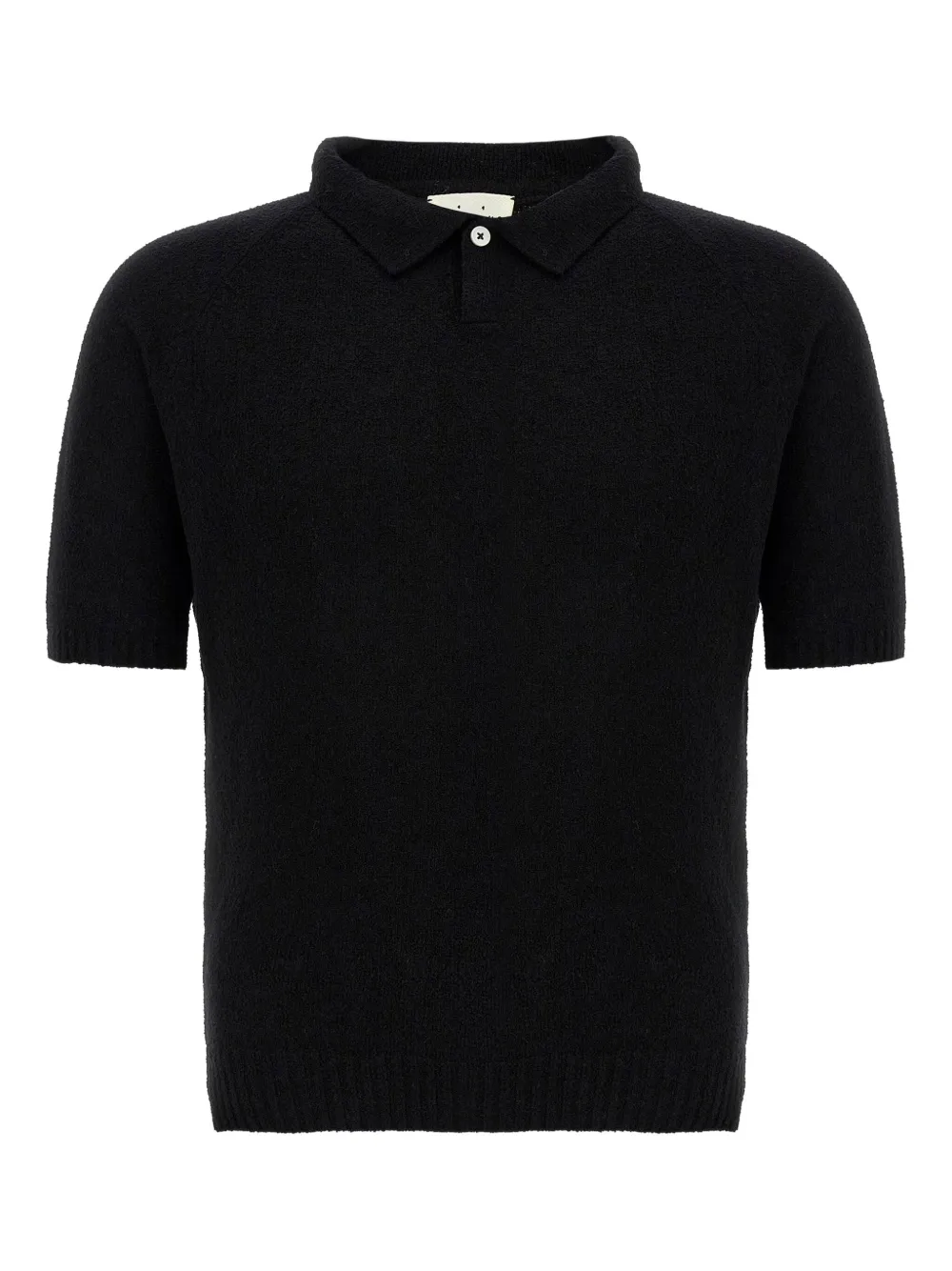 Ma'ry'ya ribbed-hem polo shirt | Black | Image 1
