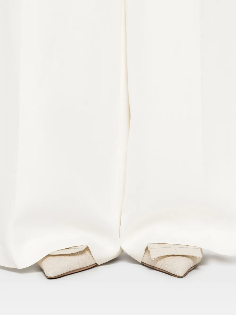 Shop Twinset Logo-plaque Palazzo Trousers In White