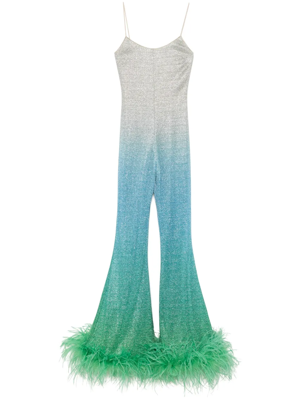 Oséree feather-trim jumpsuit