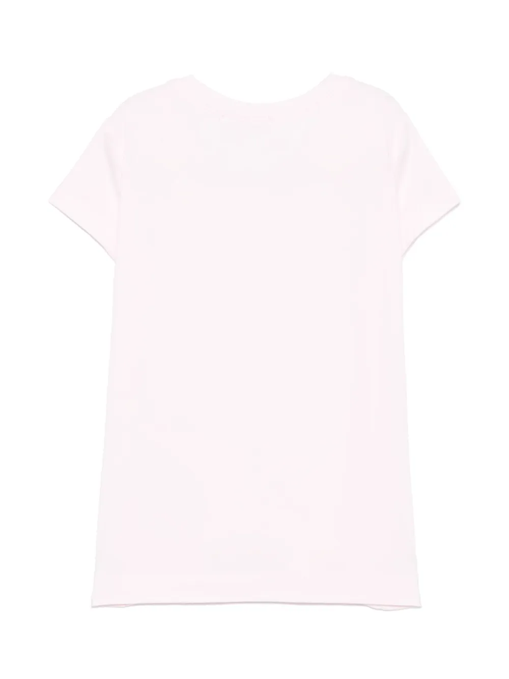 Monnalisa T-shirt met bloemenpatch - Roze