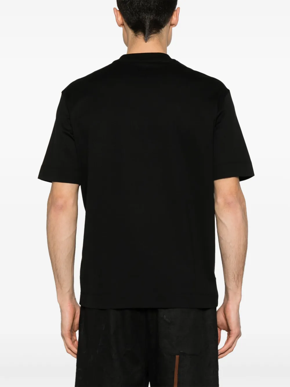 Emporio Armani Katoenen T-shirt met logoprint Zwart