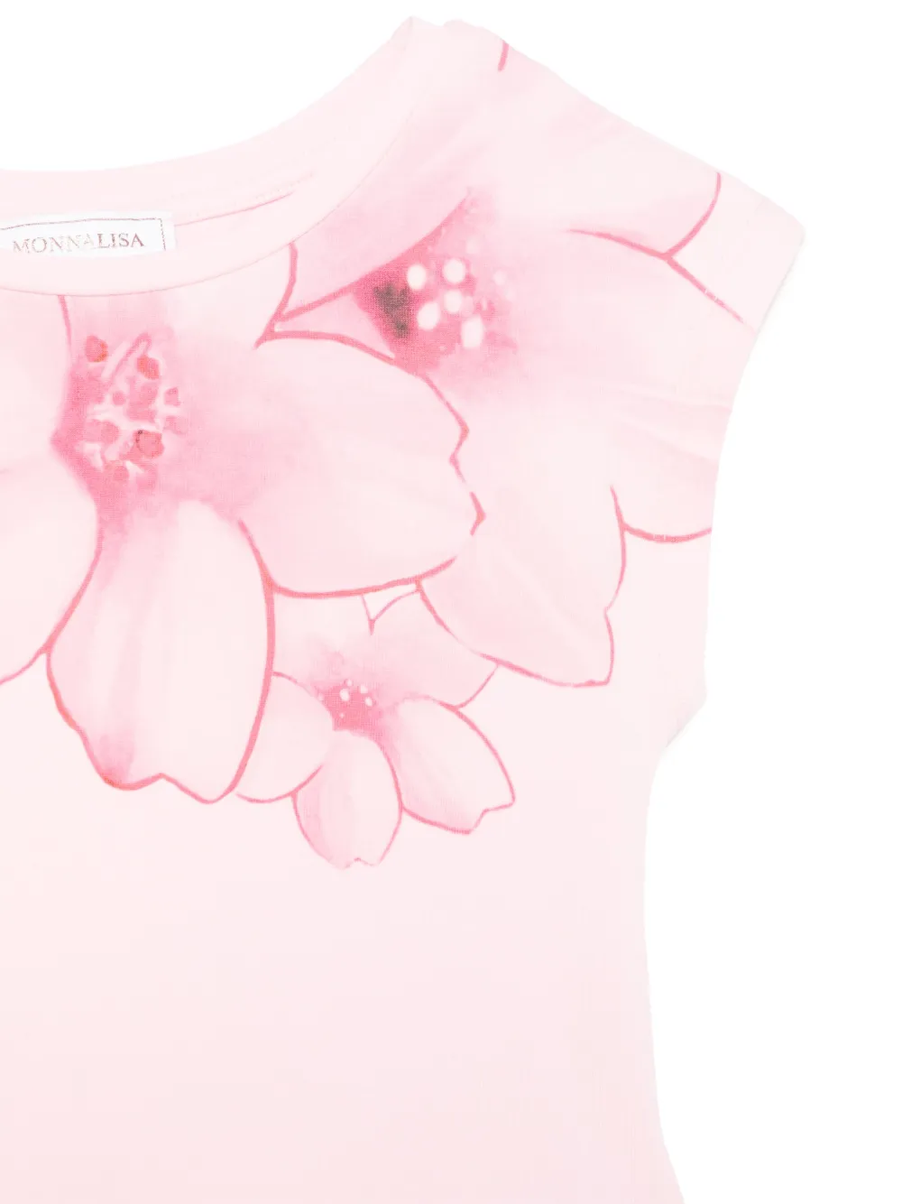 Monnalisa T-shirt met bloemenprint Roze
