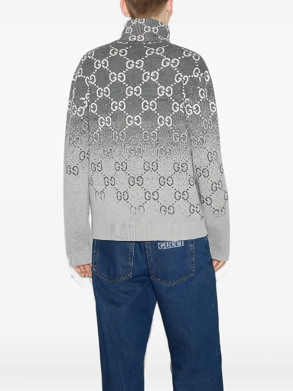 Gucci Trui met GG-degradé-jacquard - Grijs