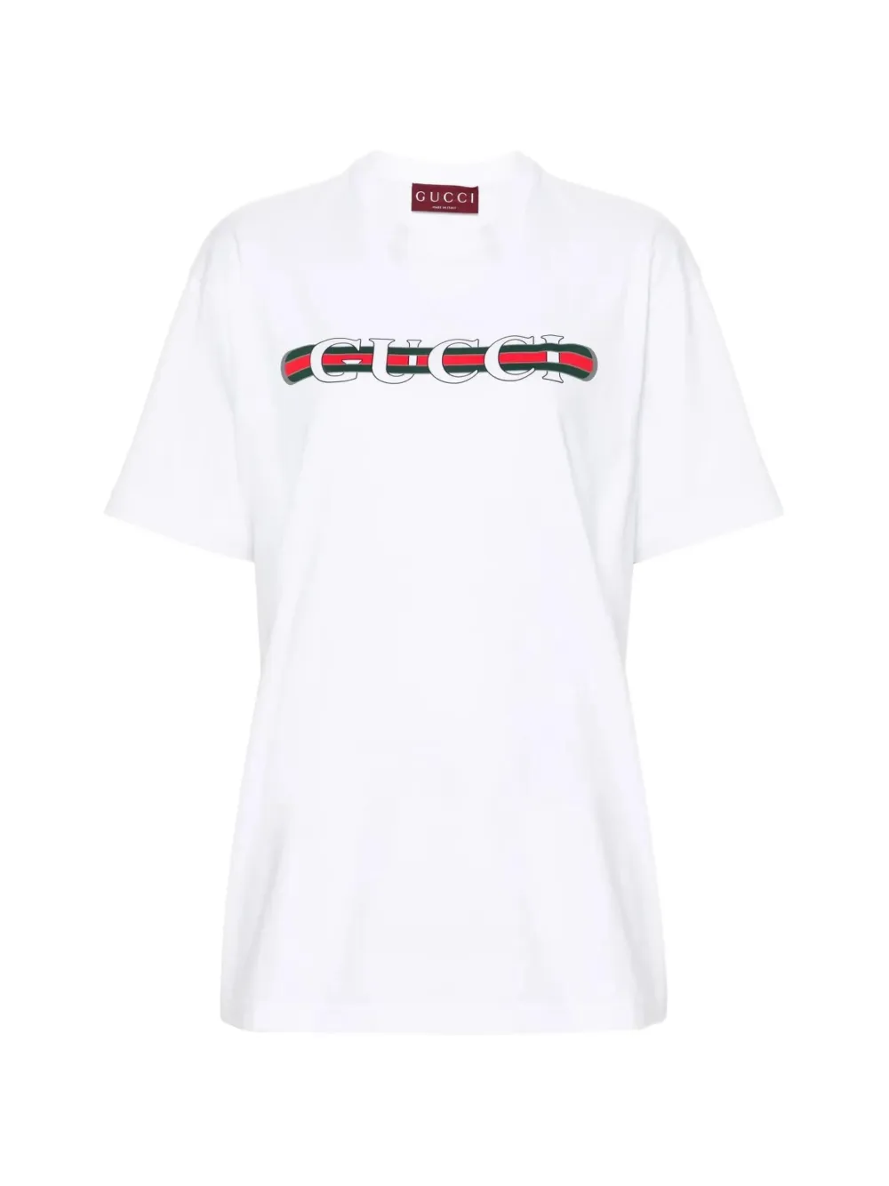 Gucci T-shirt in cotone con logo - Bianco