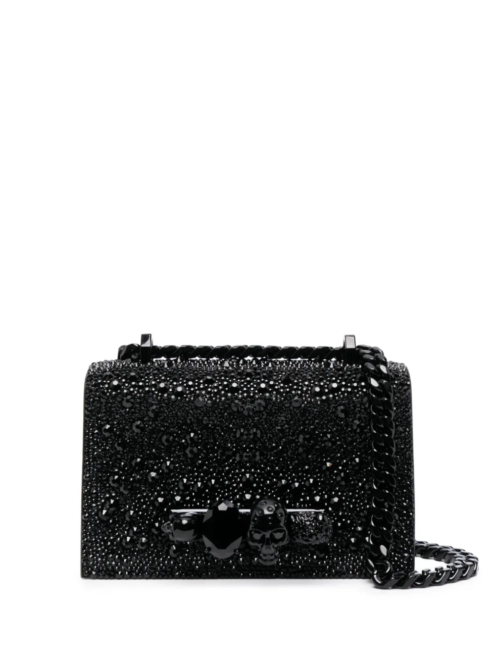 Alexander Mcqueen Mini The Biker Jewelled Crossbody Bag