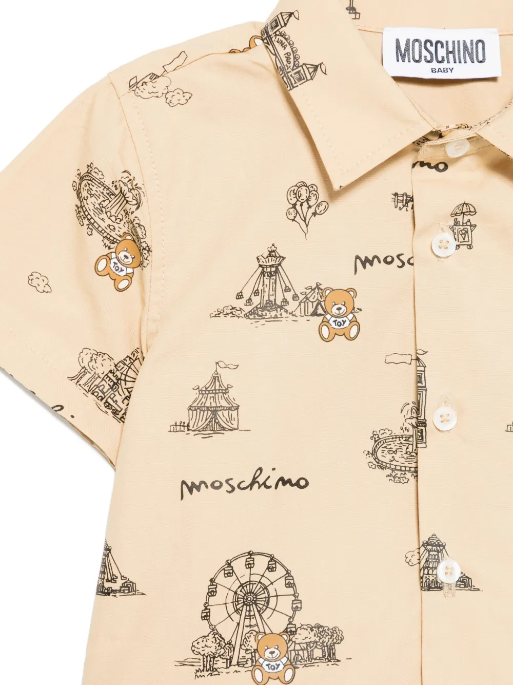 Moschino Kids Shirt met Teddy Bear-print Beige