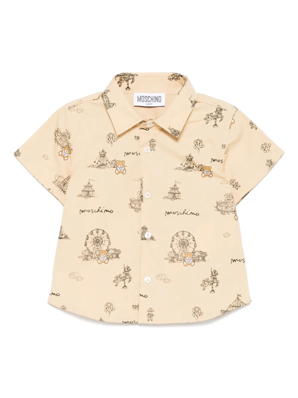Moschino Kids Shirt met Teddy Bear-print Beige