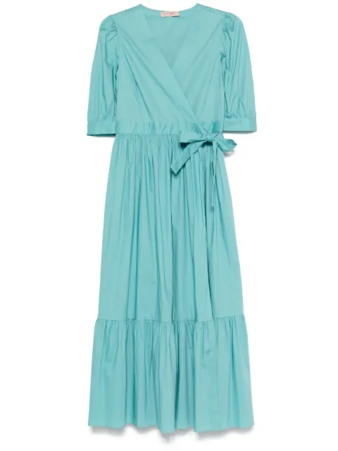 TWINSET vestido midi con diseño cruzado
