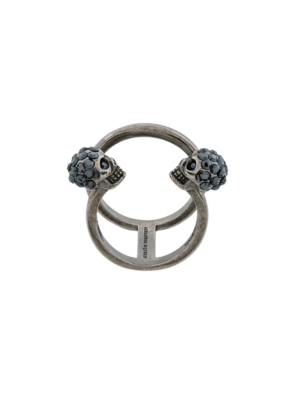 Alexander McQueen skull cuff ring - メタリック Alexander McQueen skull cuff ring - メタリック