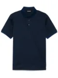 Emporio Armani jacquard-lettering jersey polo shirt - Blue