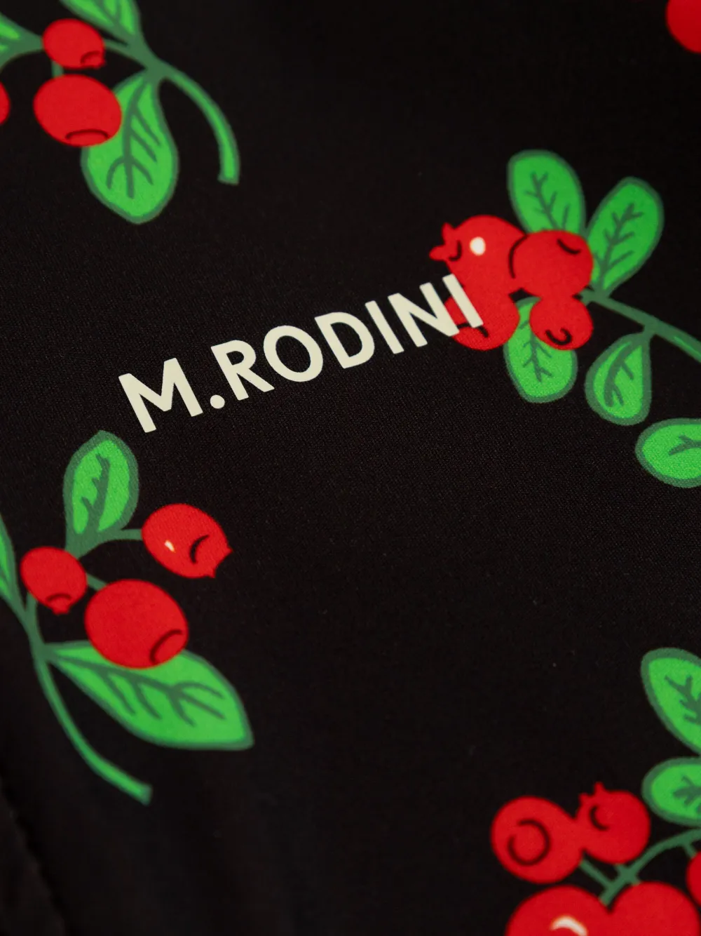 Mini Rodini Badpak met kersenprint en rits Zwart