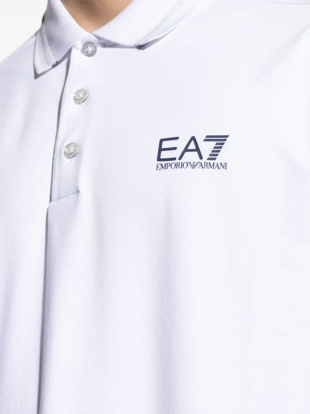 Ea7 Emporio Armani Katoenen poloshirt Wit