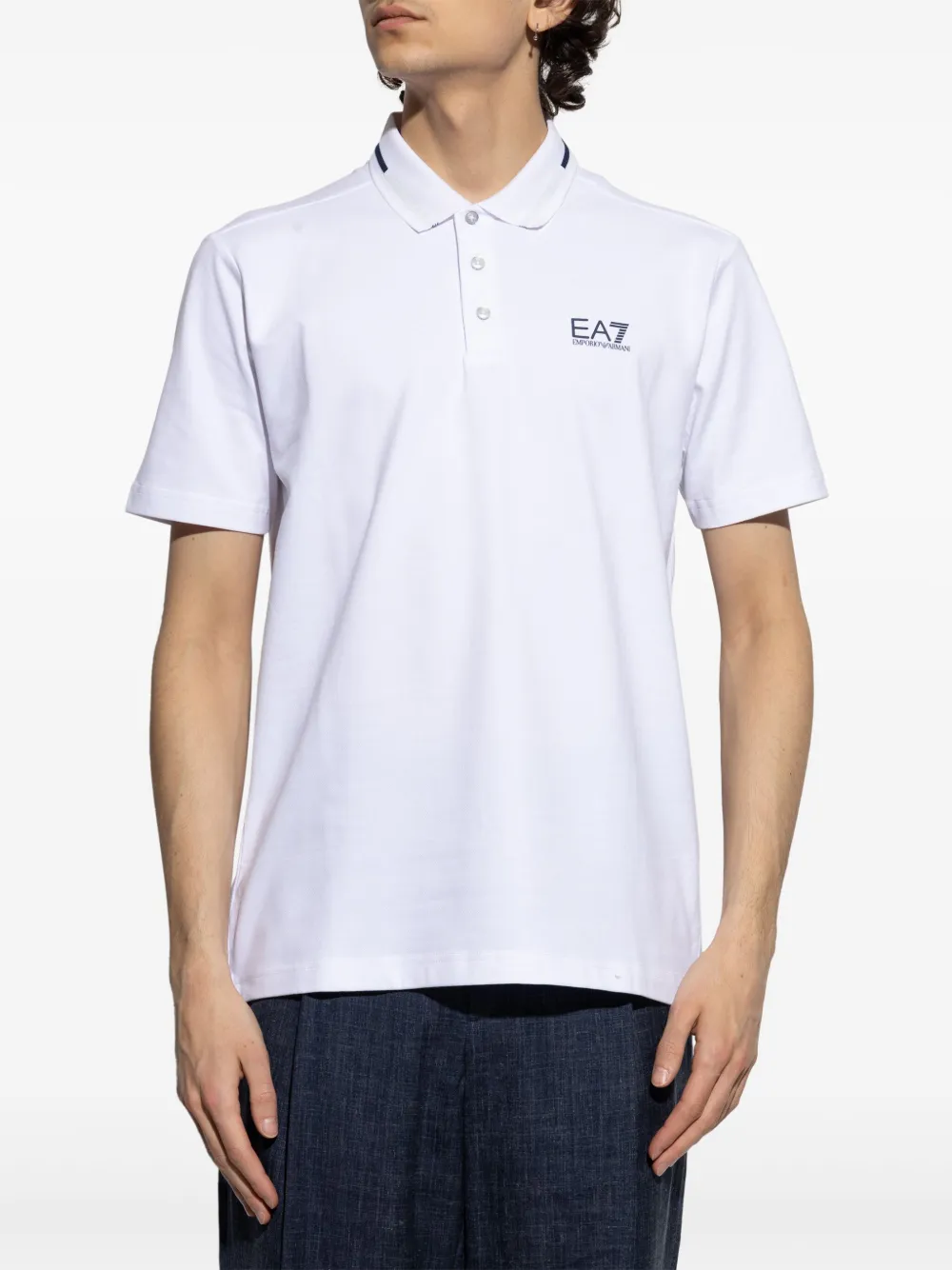 Ea7 Emporio Armani Katoenen poloshirt Wit