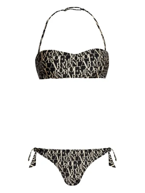 Emporio Armani logo-print bikini
