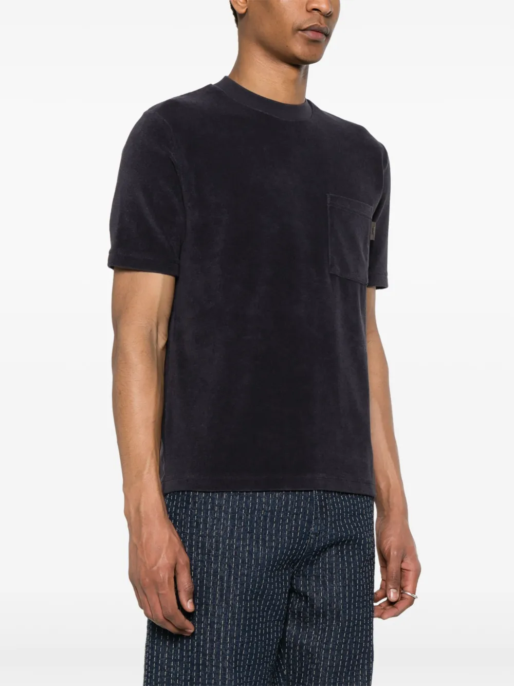 Herno Fijngebreid T-shirt Blauw