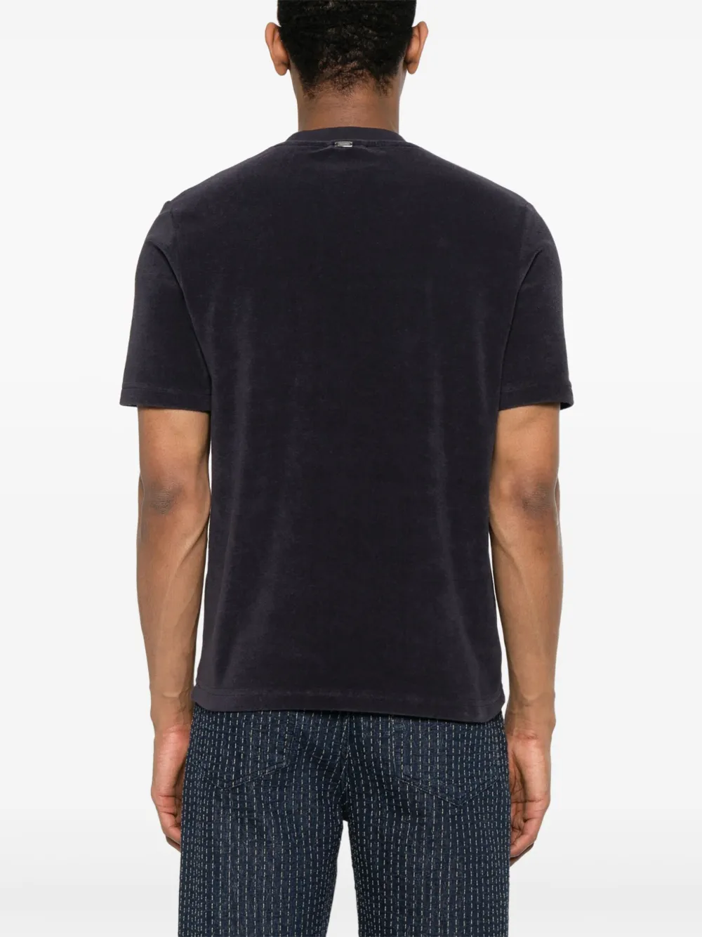 Herno Fijngebreid T-shirt Blauw