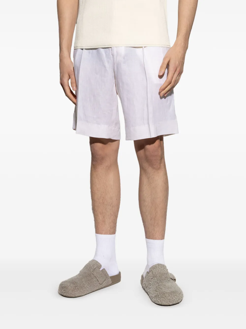 Dolce & Gabbana Shorts met geplooide voorkant Wit