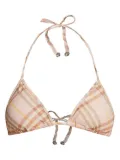 Burberry check pattern bikini top - Pink