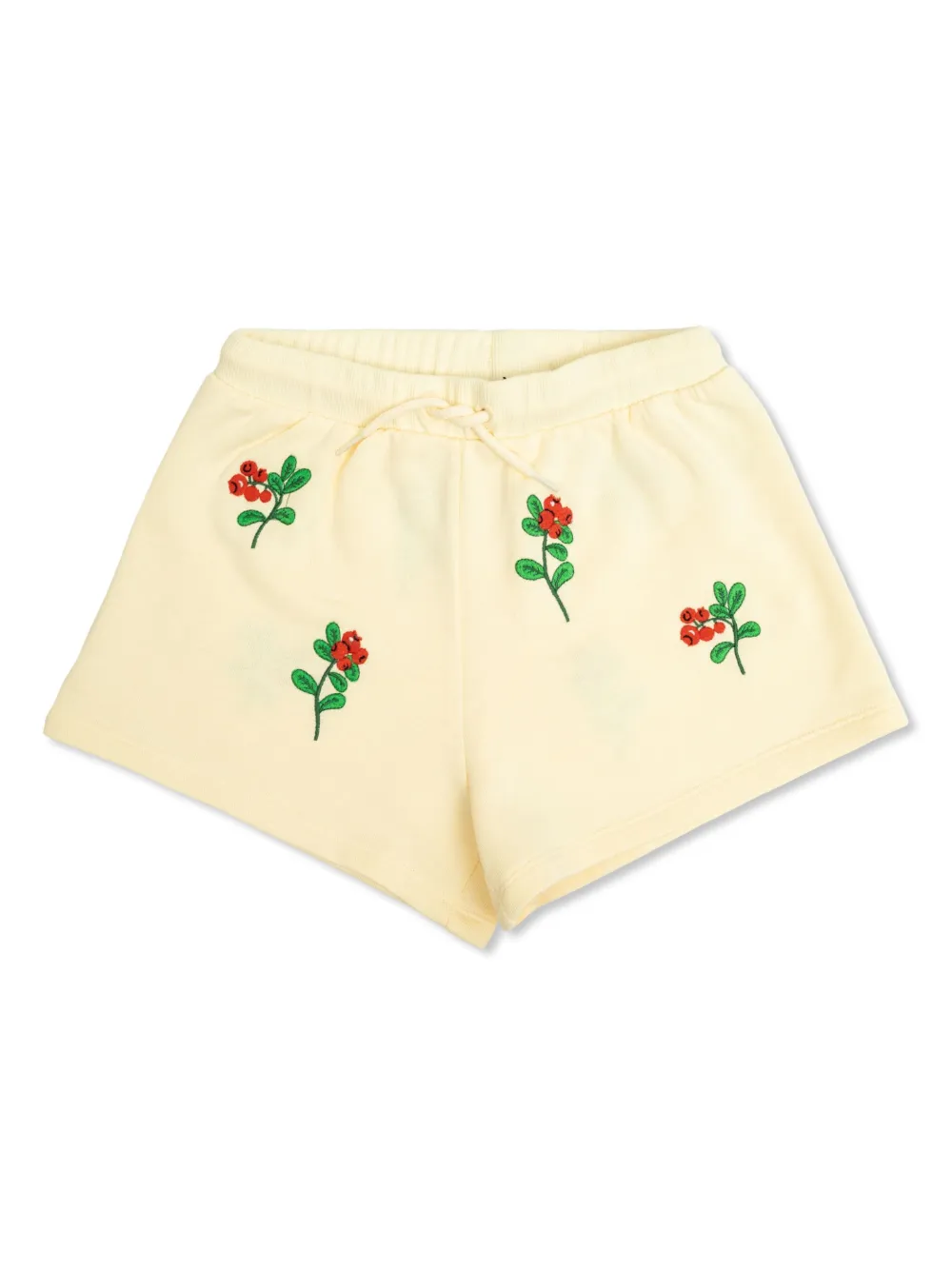 Mini Rodini Shorts met geborduurde bloe Wit