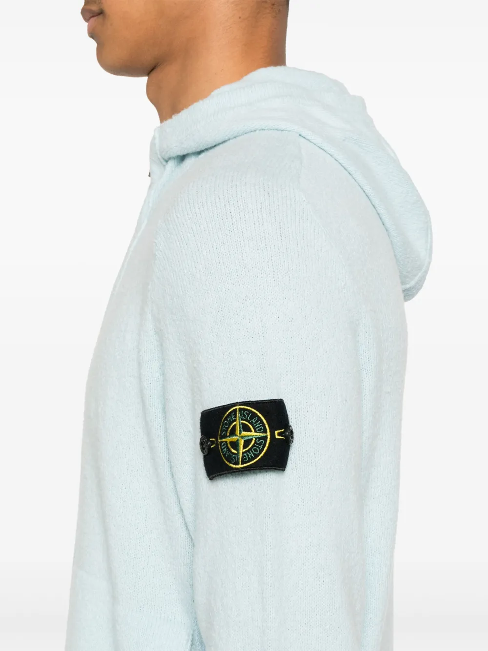Stone Island 5100006 Gauzed Effect Soft Organic Cotton And Nylon In Blue