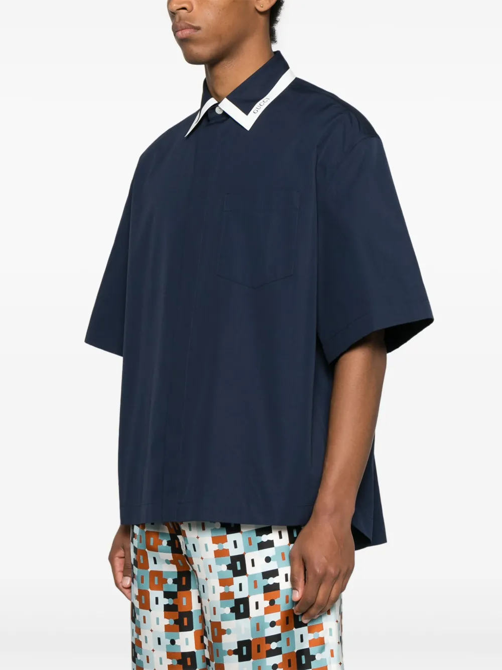 Gucci Overhemd met logo Blauw