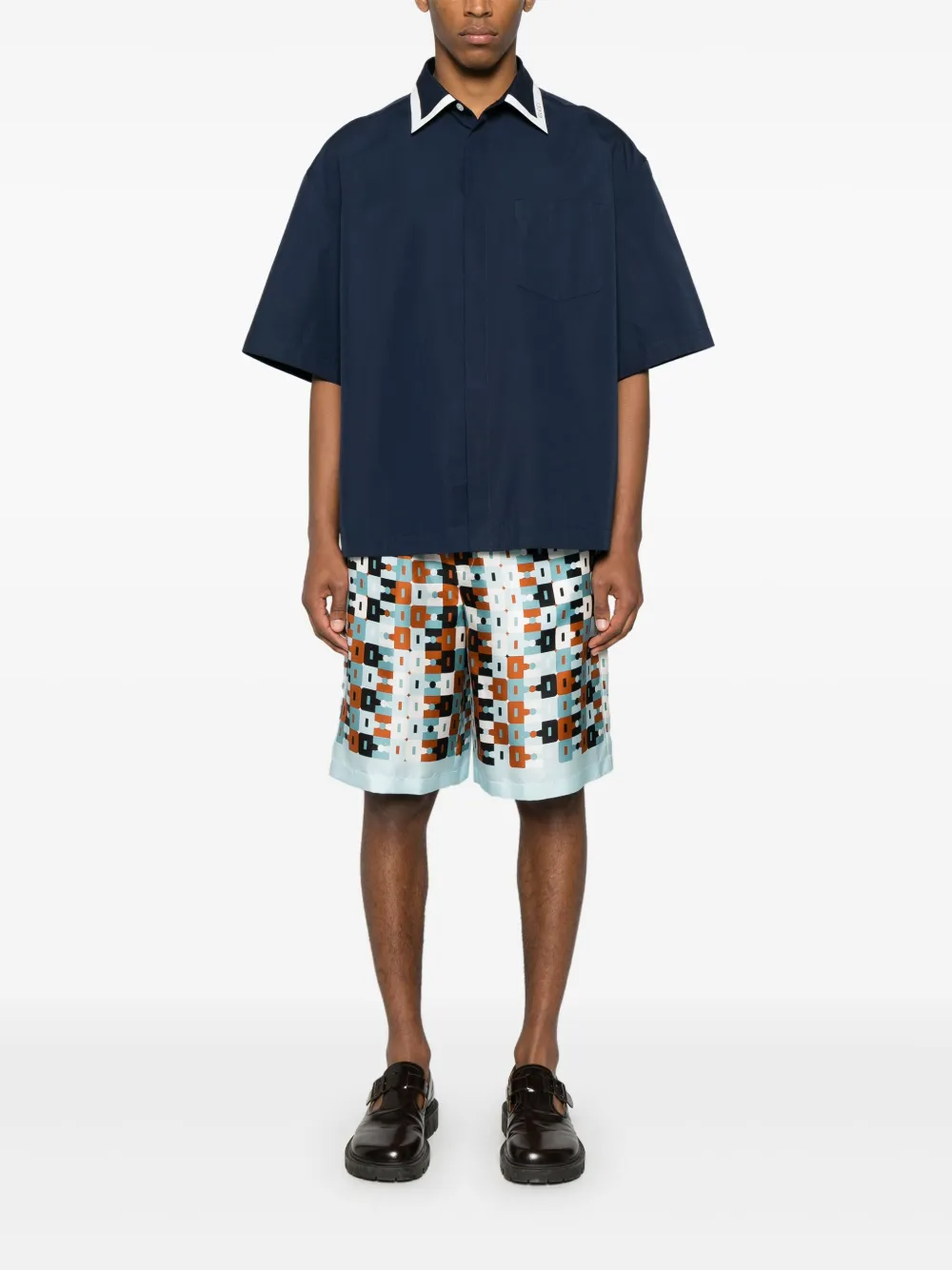 Gucci Overhemd met logo - Blauw