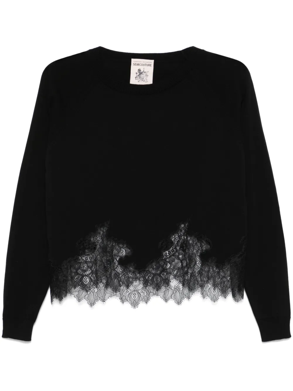 lace-detailed sweater