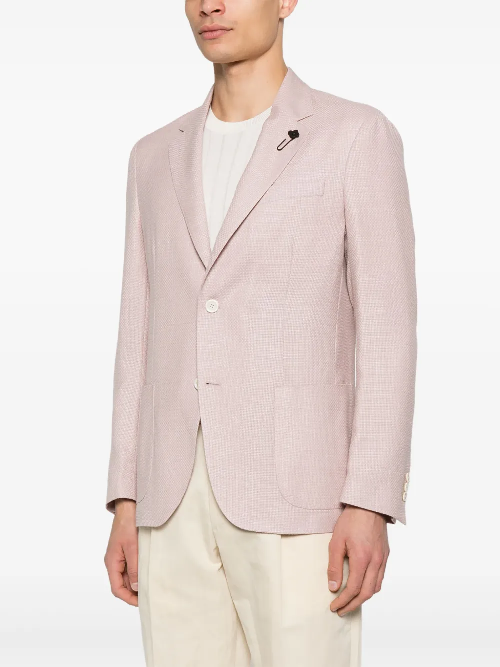 Lardini Blazer met enkele rij knopen Roze