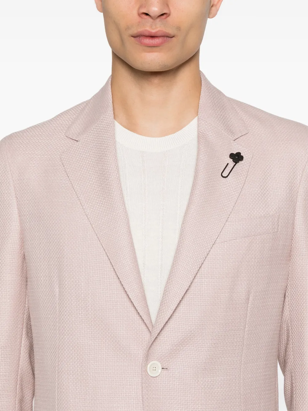 Lardini Blazer met enkele rij knopen Roze