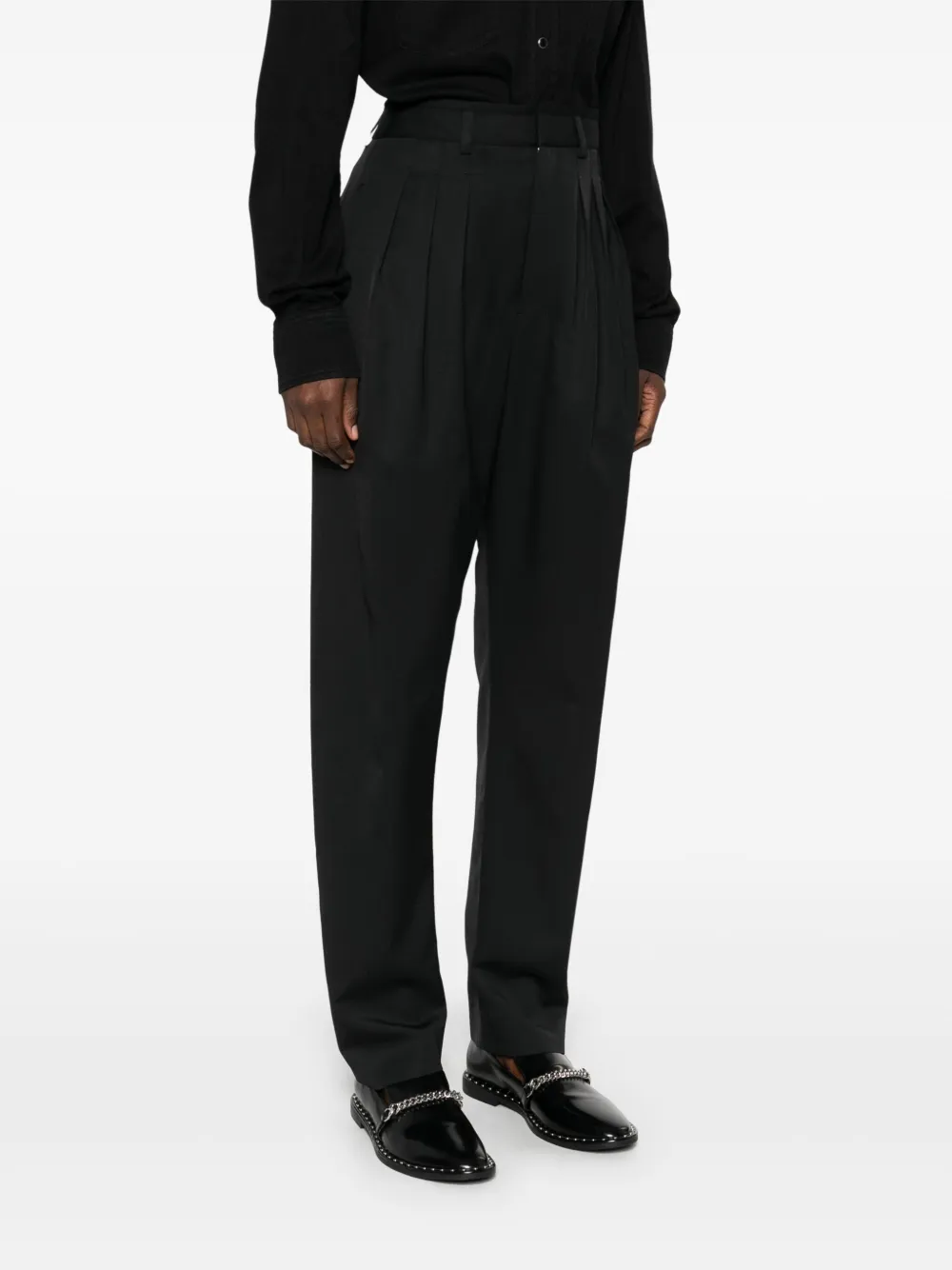 LEMAIRE Geplooide pantalon Zwart