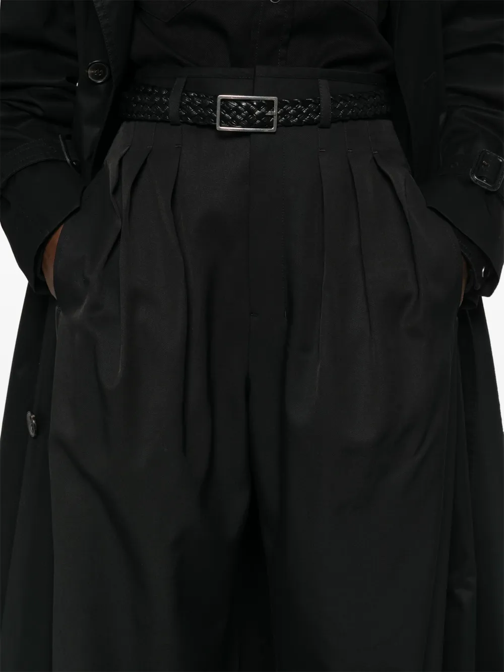 LEMAIRE Geplooide pantalon Zwart