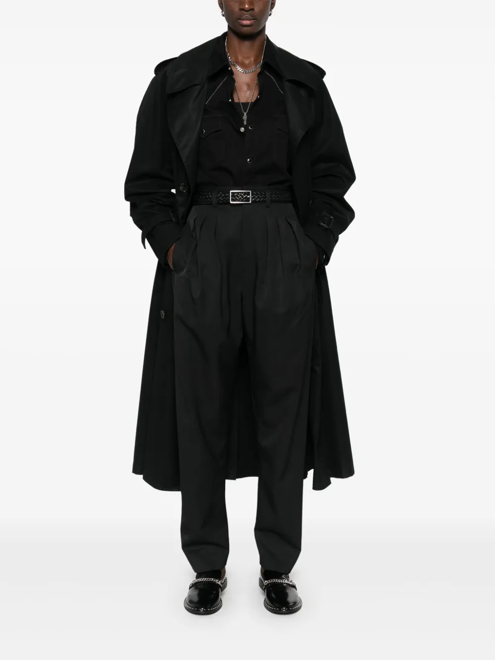 LEMAIRE Geplooide pantalon - Zwart