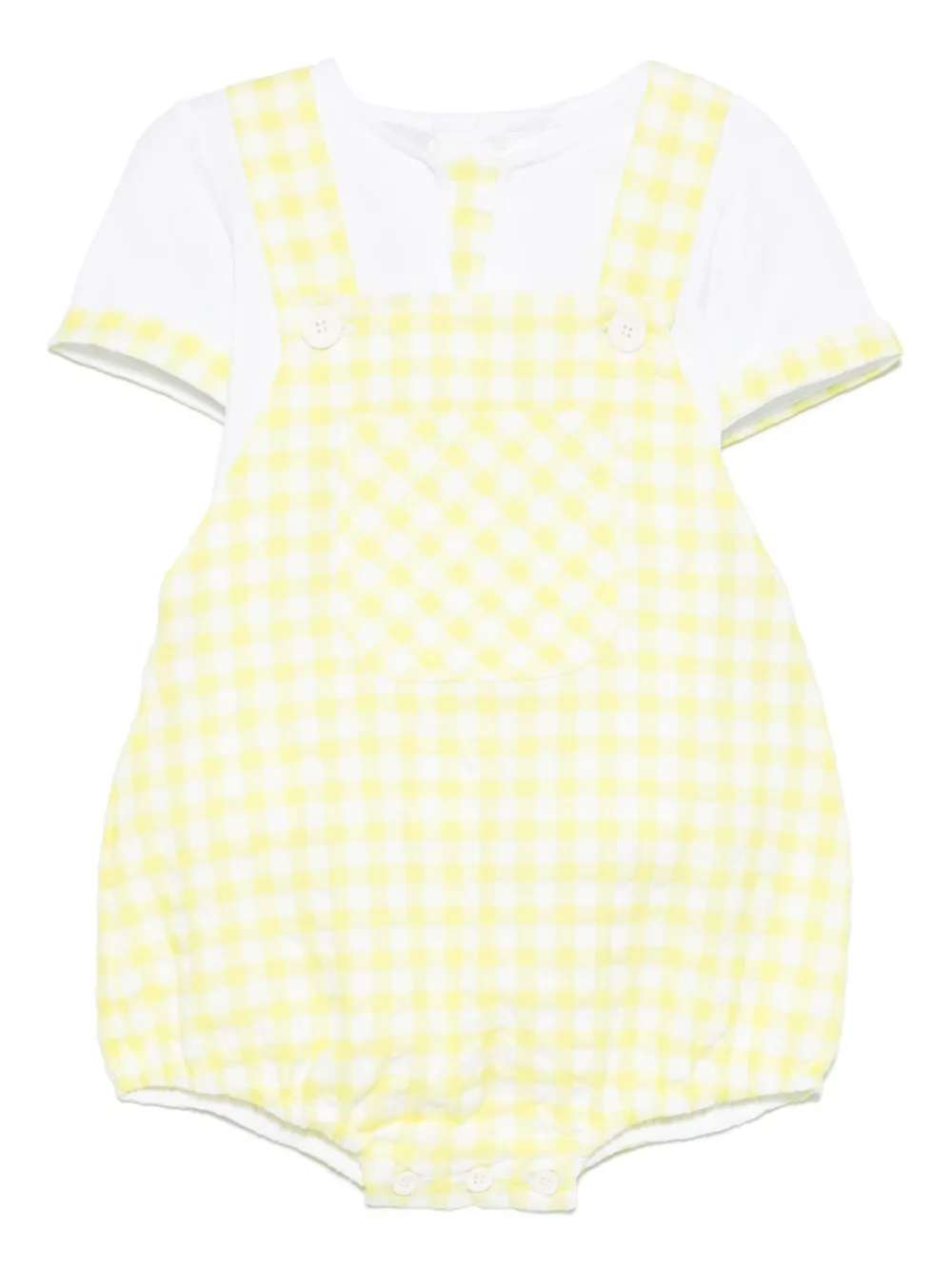 Paz Rodriguez gingham-pattern shorties set | Yellow | Image 1